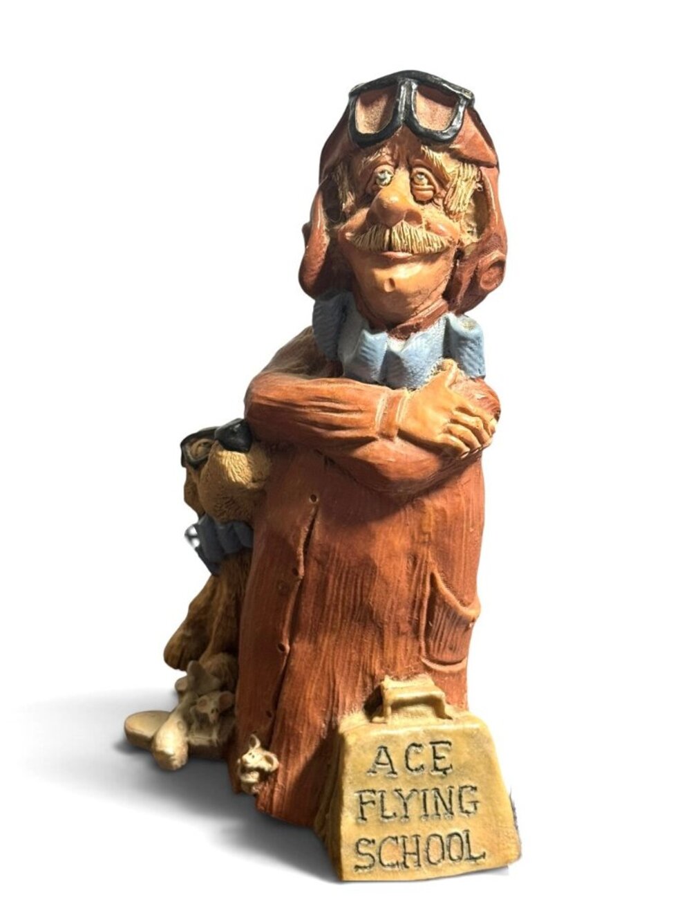 Ace Flying School Frumps Figurine By D&B Studios Inc. Made In USA Vintage